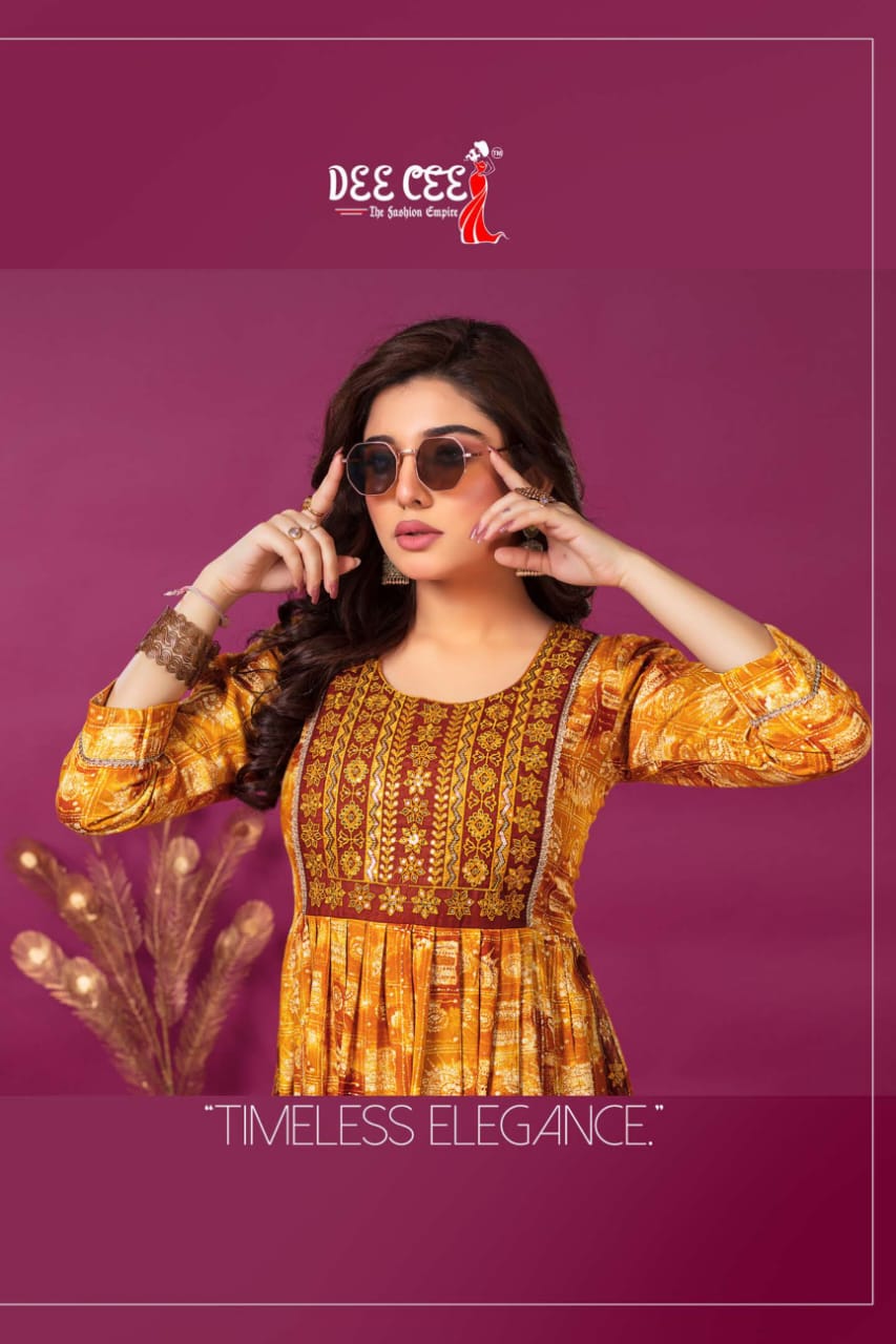 Dee Cee Samata Rayon Printed Kurtis Catalog